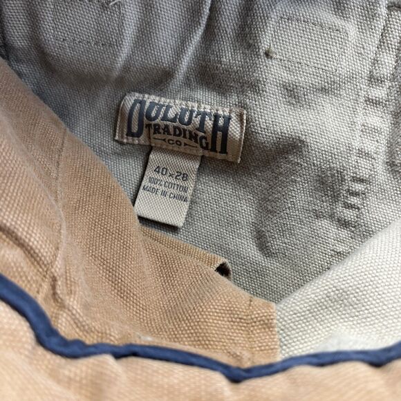 Duluth Trading Co Mens Cargo Work Pants Size 40x28 Carpenter Tan - Picture 5 of 11